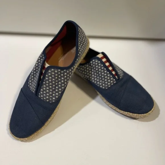 Toms Shoes Toms Size 7m Palmera Americana Navy Canvas Stars